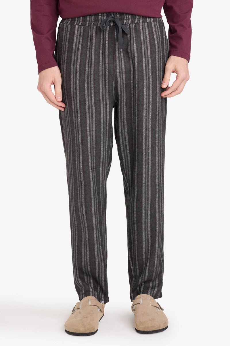 DeFacto Red Man Regular Fit Striped 2 Piece Pajama Set Casual - Image 4